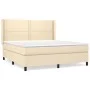 Box spring bed with cream fabric mattress 180x200 cm by , Beds and slatted bases - Ref: Foro24-3131374, Price: 619,21 €, Disc...