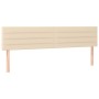 Cama box spring con colchón tela color crema 160x200 cm de , Camas y somieres - Ref: Foro24-3140150, Precio: 504,39 €, Descue...