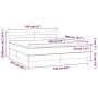 Cama box spring con colchón tela color crema 160x200 cm de , Camas y somieres - Ref: Foro24-3140150, Precio: 504,39 €, Descue...