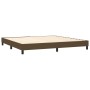 Cama box spring con colchón tela marrón oscuro 200x200 cm de , Camas y somieres - Ref: Foro24-3140324, Precio: 612,70 €, Desc...