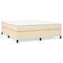 Cama box spring con colchón tela color crema 180x200 cm de , Camas y somieres - Ref: Foro24-3144444, Precio: 519,15 €, Descue...