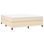 Cama box spring con colchón tela color crema 180x200 cm de , Camas y somieres - Ref: Foro24-3144444, Precio: 519,15 €, Descue...