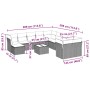 Set de sofás de jardín 12 pzas y cojines ratán sintético gris en Conjuntos de jardín | Comprar online en Foru.es