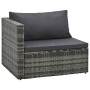 Set de muebles de jardín 5 pzas y cojines ratán sintético gris de vidaXL, Conjuntos de jardín - Ref: Foro24-47814, Precio: 45...