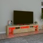 Mueble de TV con luces LED roble Sonoma 200x36,5x40 cm de , Muebles TV - Ref: Foro24-3152812, Precio: 158,89 €, Descuento: %
