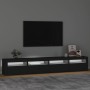 Mueble de TV con luces LED Negro 240x35x40 cm de , Muebles TV - Ref: Foro24-3152763, Precio: 169,13 €, Descuento: %