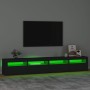 Mueble de TV con luces LED Negro 240x35x40 cm de , Muebles TV - Ref: Foro24-3152763, Precio: 169,13 €, Descuento: %