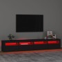 Mueble de TV con luces LED Negro 240x35x40 cm de , Muebles TV - Ref: Foro24-3152763, Precio: 169,13 €, Descuento: %