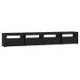 Mueble de TV con luces LED Negro 240x35x40 cm de , Muebles TV - Ref: Foro24-3152763, Precio: 169,13 €, Descuento: %