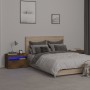 Mesitas de noche con luces LED 2 uds roble ahumado 60x35x40 cm de , Mesitas de noche - Ref: Foro24-3152827, Precio: 74,43 €, ...