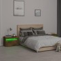 Mesitas de noche con luces LED 2 uds roble ahumado 60x35x40 cm de , Mesitas de noche - Ref: Foro24-3152827, Precio: 74,43 €, ...