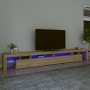 Mueble de TV con luces LED color roble Sonoma 290x36,5x40 cm de , Muebles TV - Ref: Foro24-3152804, Precio: 186,59 €, Descuen...