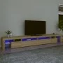Mueble de TV con luces LED color roble Sonoma 290x36,5x40 cm de , Muebles TV - Ref: Foro24-3152804, Precio: 183,54 €, Descuen...