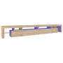 Mueble de TV con luces LED color roble Sonoma 290x36,5x40 cm de , Muebles TV - Ref: Foro24-3152804, Precio: 186,59 €, Descuen...