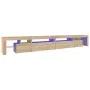 Mueble de TV con luces LED color roble Sonoma 290x36,5x40 cm de , Muebles TV - Ref: Foro24-3152804, Precio: 183,54 €, Descuen...
