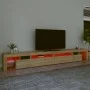 Mueble de TV con luces LED color roble Sonoma 290x36,5x40 cm de , Muebles TV - Ref: Foro24-3152804, Precio: 183,54 €, Descuen...