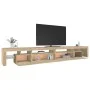 Mueble de TV con luces LED color roble Sonoma 290x36,5x40 cm de , Muebles TV - Ref: Foro24-3152804, Precio: 183,54 €, Descuen...