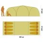 Tienda de campaña iglú 8 personas amarilla 650x240x190 cm de vidaXL, Tiendas de campaña - Ref: Foro24-92232, Precio: 175,14 €...