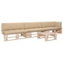 Muebles de palets 4 pzas y cojines madera pino impregnada de , Conjuntos de jardín - Ref: Foro24-3066748, Precio: 420,60 €, D...