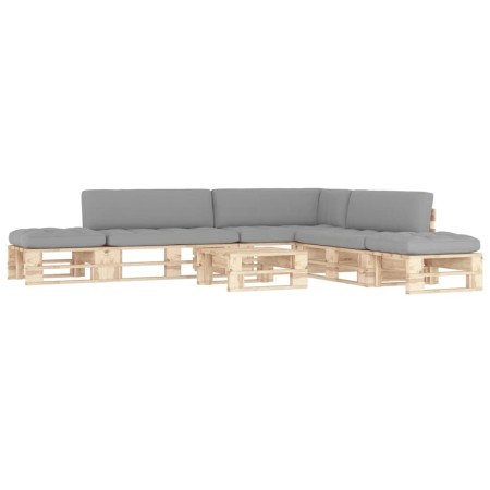 Muebles de palets 6 pzas y cojines madera pino impregnada de , Conjuntos de jardín - Ref: Foro24-3066891, Precio: 543,67 €, D...