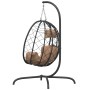 Silla colgante huevo acero y ratán sintético con cojín taupé de , Balancines de jardín - Ref: Foro24-360047, Precio: 213,04 €...