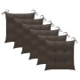Sillas de jardín 6 uds madera teca con cojines gris taupe de , Sillas de jardín - Ref: Foro24-3062564, Precio: 460,85 €, Desc...