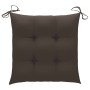 Sillas de jardín 6 uds madera teca con cojines gris taupe de , Sillas de jardín - Ref: Foro24-3062564, Precio: 460,85 €, Desc...