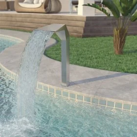 Stainless steel pool fountain 50x30x90 cm silver by , Fountains and waterfalls - Ref: Foro24-43695, Price: 285,79 €, Discount: %