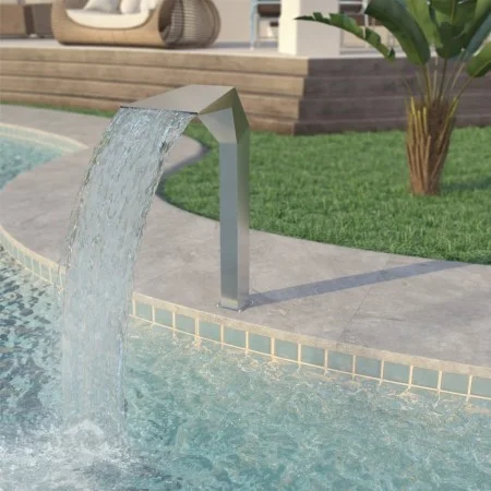 Fuente de piscina de acero inoxidable 50x30x90 cm plateada de , Fuentes y cascadas - Ref: Foro24-43695, Precio: 285,79 €, Des...