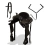 Montura occidental, cabezada y pechera cuero real 16" negra de , Monturas - Ref: Foro24-91353, Precio: 248,76 €, Descuento: %