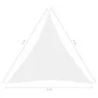 White Oxford cloth triangular sail awning 3x3x3 m by , Umbrellas - Ref: Foro24-135280, Price: 26,23 €, Discount: %