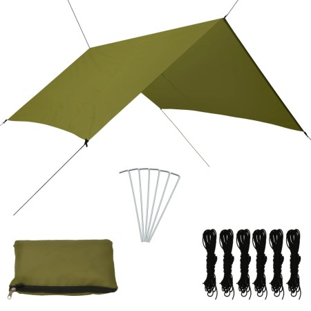 Lona de exterior verde 3x2,85 m de vidaXL, Sombrillas - Ref: Foro24-92240, Precio: 32,11 €, Descuento: %