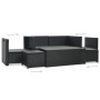 Set muebles de jardín 6 piezas y cojines ratán sintético negro de vidaXL, Conjuntos de jardín - Ref: Foro24-47809, Precio: 44...
