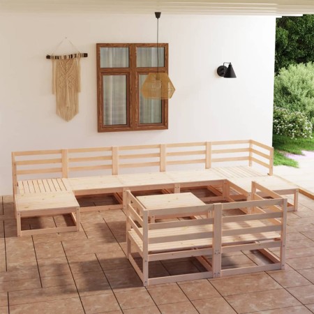 Juego de muebles de jardín 10 piezas madera maciza de pino de , Conjuntos de jardín - Ref: Foro24-3078139, Precio: 599,54 €, ...