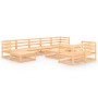 Juego de muebles de jardín 10 piezas madera maciza de pino de , Conjuntos de jardín - Ref: Foro24-3078139, Precio: 599,54 €, ...