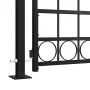 Fence gate with arch and 2 posts black 105x204 cm by , garden gates - Ref: Foro24-145751, Price: 212,14 €, Discount: %