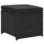 Set muebles de jardín 6 piezas y cojines ratán sintético negro de vidaXL, Conjuntos de jardín - Ref: Foro24-47809, Precio: 44...