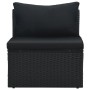 Set muebles de jardín 6 piezas y cojines ratán sintético negro de vidaXL, Conjuntos de jardín - Ref: Foro24-47809, Precio: 44...