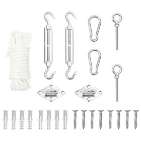 Juego de accesorios para toldo de vela 9 pzas acero inoxidable de , Acessorios para toldos - Ref: Foro24-310244, Precio: 17,2...
