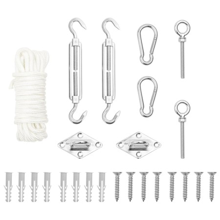 Juego de accesorios para toldo de vela 9 pzas acero inoxidable de , Acessorios para toldos - Ref: Foro24-310244, Precio: 17,2...