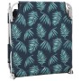 Tumbona plegable con cojín de cabeza acero estampado de hojas de , Tumbonas - Ref: Foro24-310334, Precio: 70,57 €, Descuento: %