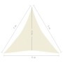 Toldo de vela HDPE color crema 160 g/m² 5x7x7 m de , Sombrillas - Ref: Foro24-311209, Precio: 48,50 €, Descuento: %