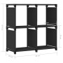 Estantería de 4 cubos de tela negra 69x30x72,5 cm de , Librerías y estanterías - Ref: Foro24-322598, Precio: 24,04 €, Descuen...
