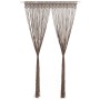 Cortina de macramé algodón gris taupé 140x240 cm de , Cortinas y visillos - Ref: Foro24-323981, Precio: 45,10 €, Descuento: %