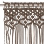 Cortina de macramé algodón gris taupé 140x240 cm de , Cortinas y visillos - Ref: Foro24-323981, Precio: 45,10 €, Descuento: %