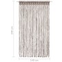 Cortina de macramé algodón gris taupé 140x240 cm de , Cortinas y visillos - Ref: Foro24-323981, Precio: 45,10 €, Descuento: %