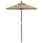 Sombrilla de jardín con poste de madera gris taupe 196x231 cm de , Sombrillas - Ref: Foro24-363162, Precio: 53,00 €, Descuent...