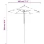 Sombrilla de jardín con poste de madera gris taupe 196x231 cm de , Sombrillas - Ref: Foro24-363162, Precio: 53,00 €, Descuent...