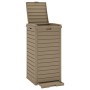 Cubo de basura exterior polipropileno marrón claro 41x41x86 cm de , Cubos de la basura y papeleras - Ref: Foro24-364172, Prec...