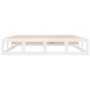 Estructura de cama doble de madera maciza blanco 135x190 cm de , Camas y somieres - Ref: Foro24-820837, Precio: 133,38 €, Des...